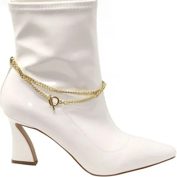 Chain Pointed Toe Bootie - Picture 2 of 16